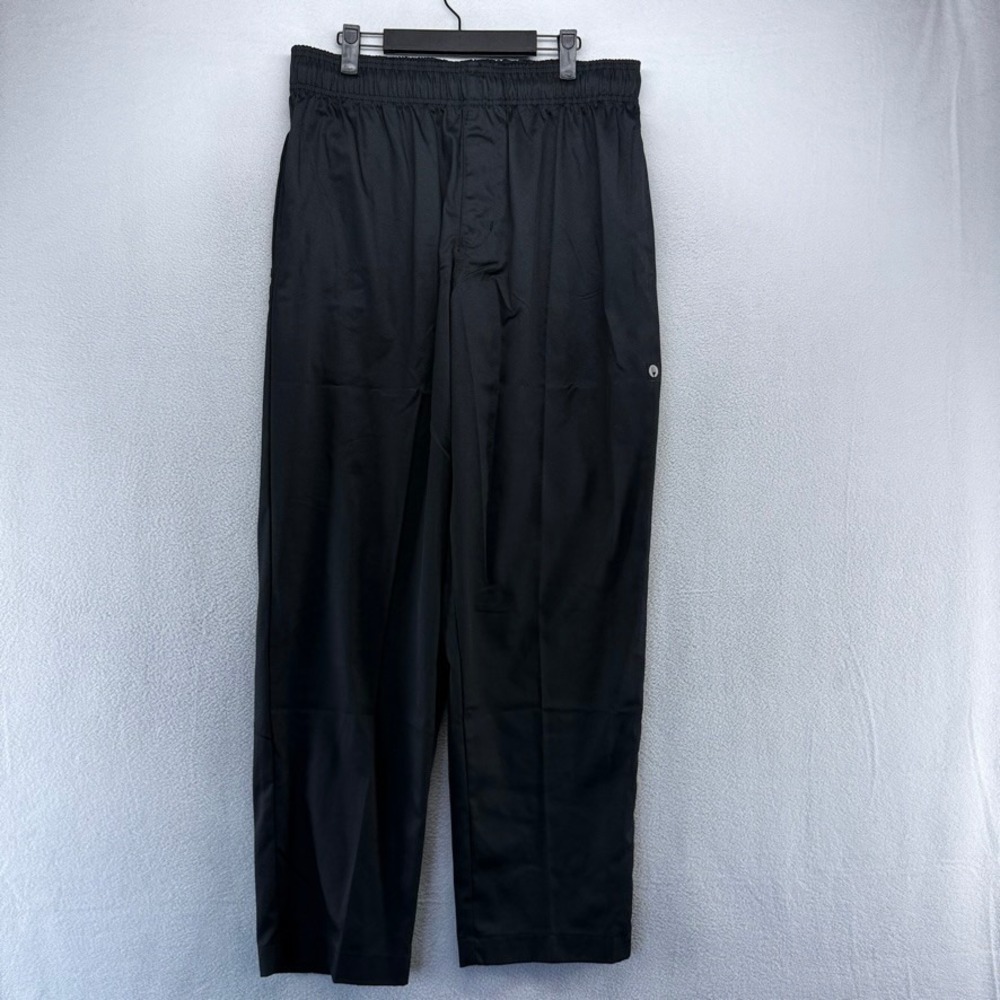 Chef Works Pants Mens Large Black Baggy Uniform Workwear Poly Cotton Work NEW